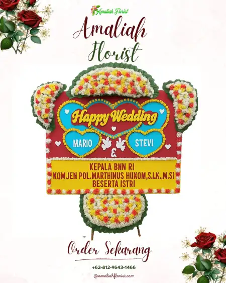 Papan Bunga Pernikahan Air Salek